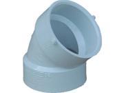 Genova Products 70640 4 in. DWV 45 Degree Schedule 40 Sanitary Elbow
