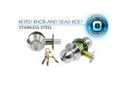 Jako Entry Combo Door Knobset Satin Nickel 630 Stainless Steel