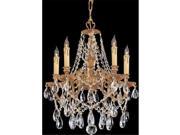 Novella Collection 2705 OB CL MWP Ornate Cast Brass Chandelier Accented with Majestic Wood Polished Crystal