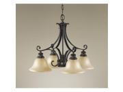Feiss F2186 4 1LBR Cervantes Collection Liberty Bronze Chandelier