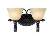 Maxim Lighting 21312WSOI Infinity 2 Light Bath Vanity in Oil Rubbed Bronze with Wilshire Glass