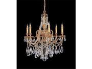 Novella Collection 2706 OB CL SAQ Ornate Cast Brass Chandelier Accented with Swarovski Spectra Crystal