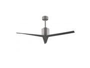 Atlas EK BN WN Eliza Three Bladed Paddle Fan in Brushed Nickel with Walnut Tone Blades