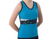 Pizzazz Performance Wear 5800SS TRQ 2XL 5800SS Adult Superstar Panel Top with Keyhole Turquoise 2XL