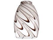 Westinghouse 8141000 2.5 x 1.75 in. Chocolate Drizzle Glass Shade Pack of 4
