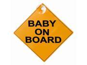 Prime Line S 4729 5 in. Yellow Baby On Board Car Window Sign Pack of 6