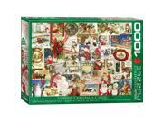 EuroGraphics 6000 0784 Vintage Christmas Cards Puzzle 1000 Pieces