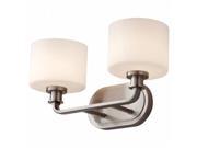 Feiss VS29002 BS Kincaid 2 Light Steel Vanity Light