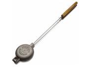 Rome PR2 Round Pie Iron with Steel and Wood Handles
