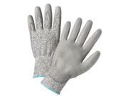 GRAY PU PALM COATED SPECKLE GRAY HPPE GLOVES