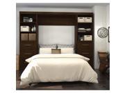 Bestar Pur 131 Full Wall Bed Kit In Chocolate With Six Drawers