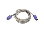 QVS CC321 06KS 6 ft. PS 2 Male to Female Keyboard Extension Cable with Purple Connectors
