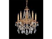 Novella Collection 2705 OB CL SAQ Ornate Cast Brass Chandelier Accented with Swarovski Spectra Crystal