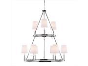 Murray Feiss F2937 3 6PN 9 Light Lismore Chandelier Polished Nickel