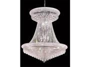 Elegant Lighting 1802G36SC SS 36 D x 45 in. Primo Collection Large Hanging Fixture Swarovski Elements Chrome