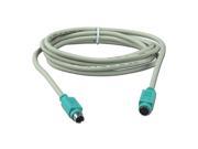 QVS CC321 06MS 6 ft. PS 2 Male to Female Mouse Extension Cable with Green Connectors