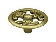 Liberty Hardware P79600V-AB-C7 1.50 in. Diameter, Antique Brass, Wing Design Round Knob - Pack Of 12 Liberty Hardware P79600V-AB-C7 1.50 in. Diameter, Antique Brass, Wing Design Round Knob - Pack Of 12