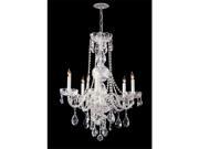 Crystorama Lighting 1115 CH CL SAQ Traditional Crystal Collection Chandelier Polished Chrome