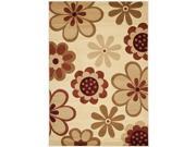 Safavieh PRL4812C 5 5 ft. 3 in. x 7 ft. 7 in. Medium Rectangle Country Floral Porcello Ivory Green Area Rug