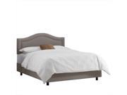 Skyline Furniture 901NBBED PWLNNGR Full Inset Nail Button Bed In Linen Grey
