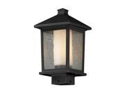 Z Lite 538PHM ORB Outdoor Post Light Oil Rubbed Bronze Aluminum Glass