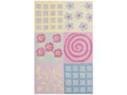 Safavieh SFK356A 2 2 x 3 ft. Accent Novelty Safavieh Kids Pink Multicolor Hand Tufted Rug
