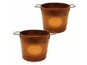 Wald 3634 sp2 Set Of 2 9 Round Metal Container