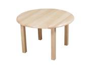 Wood Designs 83018 Hardwood Table Round 30 X 18 Inches