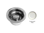 Westbrass D2082 50 Extra Deep ISE Disposal Flange and Stopper Powder Coat White