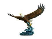 Unicorn Studios WU74876AA Eagle Catching Fish with Color Sculpture