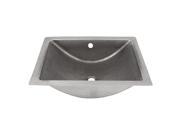 The Copper Factory Solid Hand Hammered Copper Concave Undermount Lavatory Sink in Satin Nickel Finish CF169SN