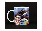 Euland China MA0 004D Set Of Two 12 Ounce Mugs Dolphins Underwater
