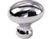 Laurey 45626 1.25 in. Polished Chrome Oval Knob Pack of 10