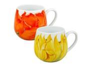 Konitz 4211431106 Snuggle Mugs Poppy and Sunflower Blossoms Set of 2