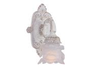 Paris Flea Collection 5221 AW Paris Flea Natural Wrought Iron Wall Sconce Accented with Lalique Glass