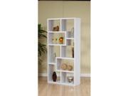 Enitial Lab 27090WH Masima Unique Bookcase Display Cabinet in White White