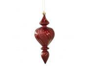 Vickerman M122805 7 in. Burgundy Candy Finish Finial Orn 3 Bx