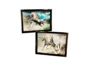 Bulk Buys OD865 4 3D Holographic Horse Framed Wall Art