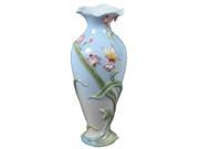 Unicorn Studios AP20291AA Freesia Flowers and Butterfly Porcelain Vase