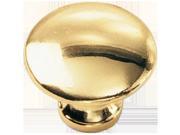 Laurey 55537 1.25 in. Polished Brass Knob Pack of 25