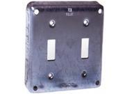 Raco 803C 4 In. Sq Two Toggle Cover