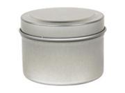 Frontier Natural Products 8661 2 oz. Round Metal Tin With Silver Finish