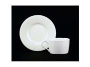 Euland China FLT 002CS 8 Piece Whiteware Cup And Saucer Set