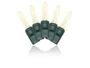 Winterland S 70M5WW 4G M5 Faceted Warm White LED Light Set With In Line Rectifer On Green Wire