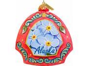 G.Debrekht 61057R General Holiday Name Drop Flower Ornament 4.5 in.
