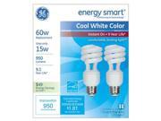 GE Lighting 67445 14W Compact Fluorescent Spiral Bulb Cool White 2 Pack