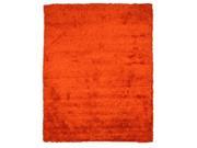 EORC OSHG1RT 5 x 8 ft. Orange Handmade Wool Viscose Shaggy Rug