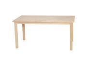Wood Designs 83418 Hardwood Table Rectangle 30 X 48 X 18 Inches