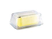 HDS Trading BD44362 Glass Butter Dish With Lid