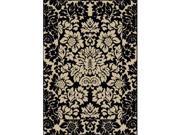 Radici 1717 1220 ABSO BLACK Como Rectangular Black Transitional Italy Area Rug 3 ft. 3 in. W x 4 ft. 11 in. H